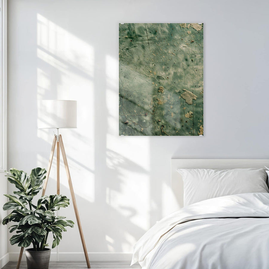 Maße Wandbild - Grüne Patina - Hochformat