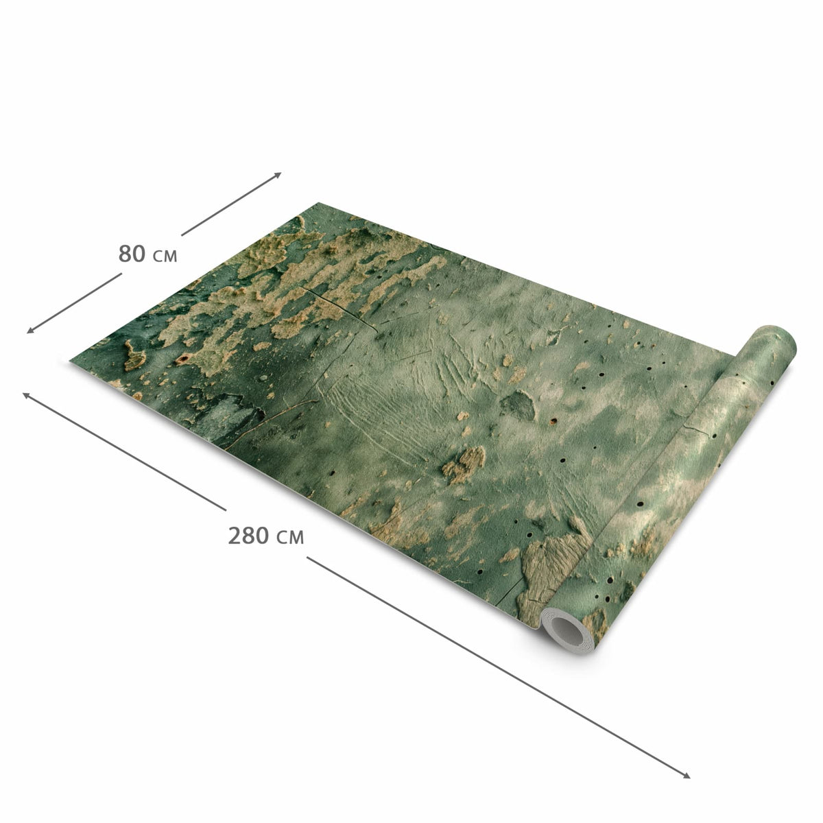 Hygienischer Bodenläufer Teppich mit Motiv Abblätternde Wandfarbe in der Grösse 90x240 cm