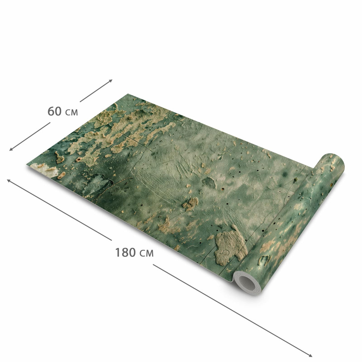 Langlebiger dünner Küchenteppich mit Motiv Abblätternde Wandfarbe in der Grösse 90x240 cm