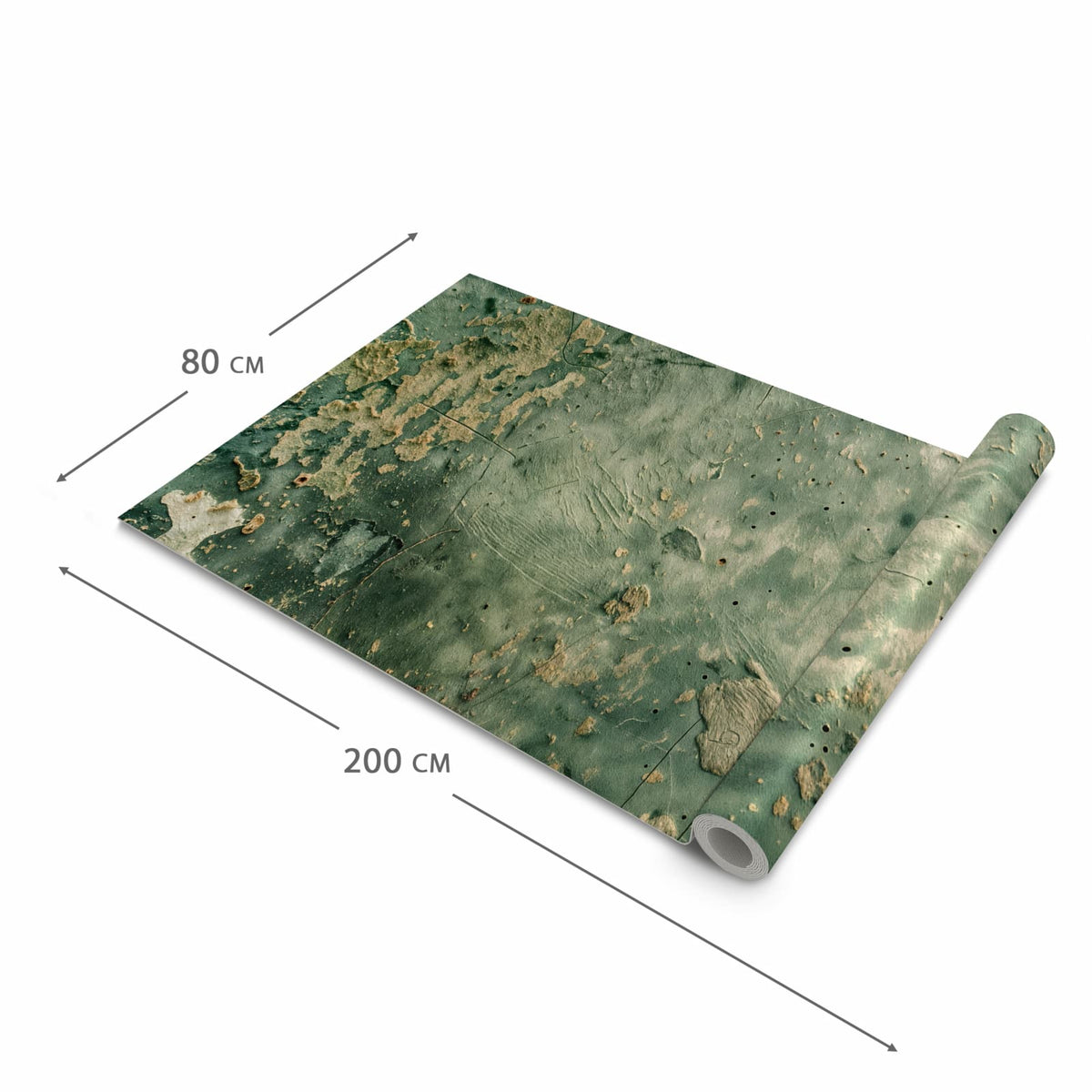 Pflegeleichter rutschfester Küchenteppich mit Motiv Abblätternde Wandfarbe in der Grösse 90x240 cm