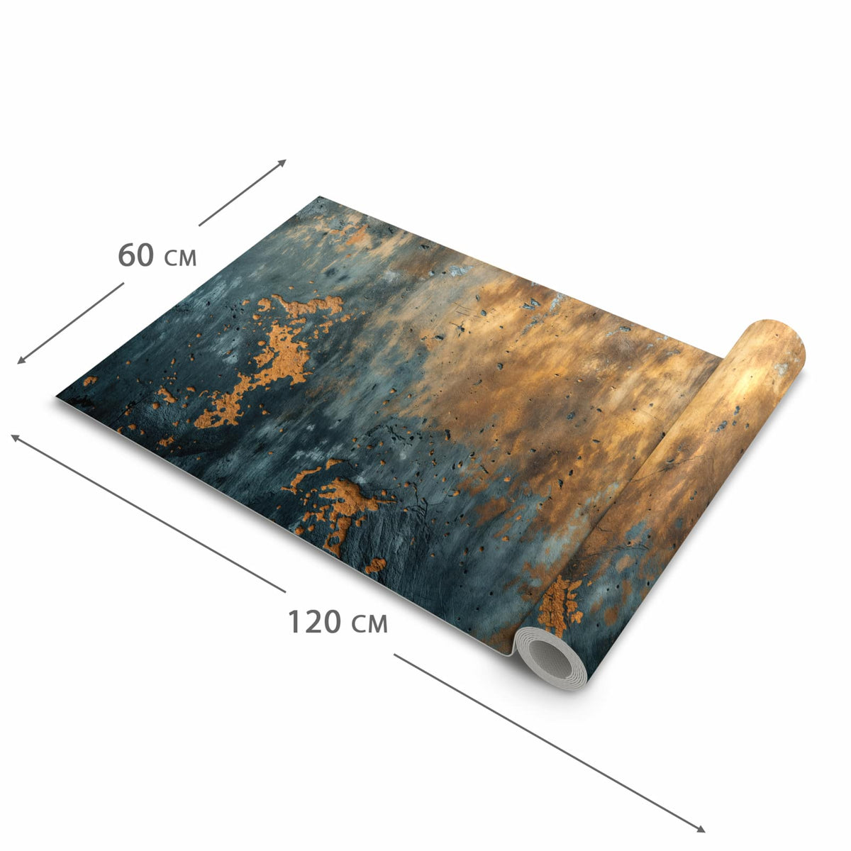 Schmutzabweisender Küchenteppich mit Motiv verwitterte Wand in der Grösse 60x120 cm