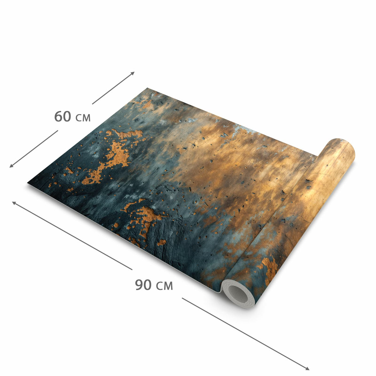 Rutschhemmender Küchenläufer mit Motiv verwitterte Wand in der Grösse 60x120 cm