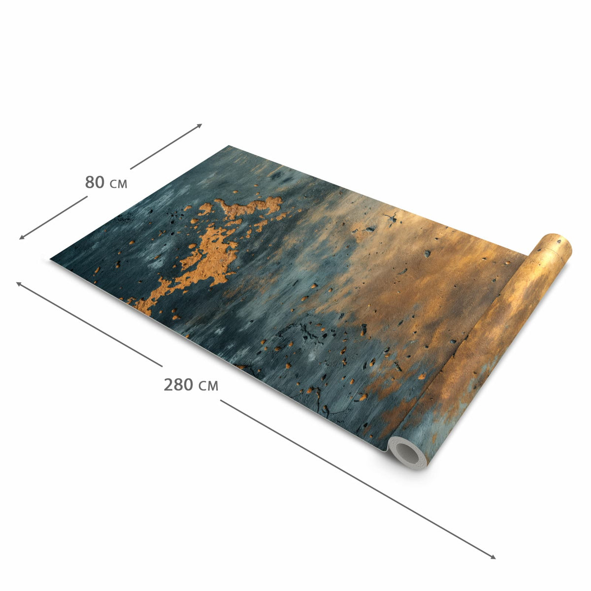Hygienischer rutschfester Küchenläufer mit Motiv verwitterte Wand in der Grösse 60x120 cm