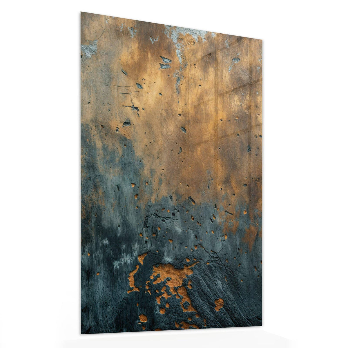 Glasbild Rost über Schiefer von der Seite, 4 mm Echtglas