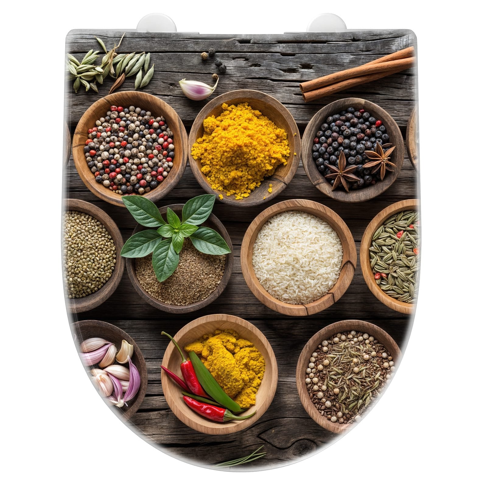 WC-Sitz mit Absenkautomatik Verschiedene Gewürze