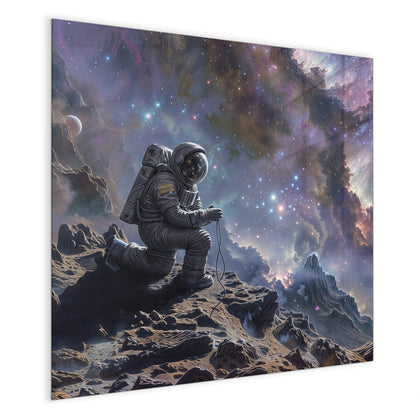 Magnettafel mit dem Motiv Astronaut und Galaxie