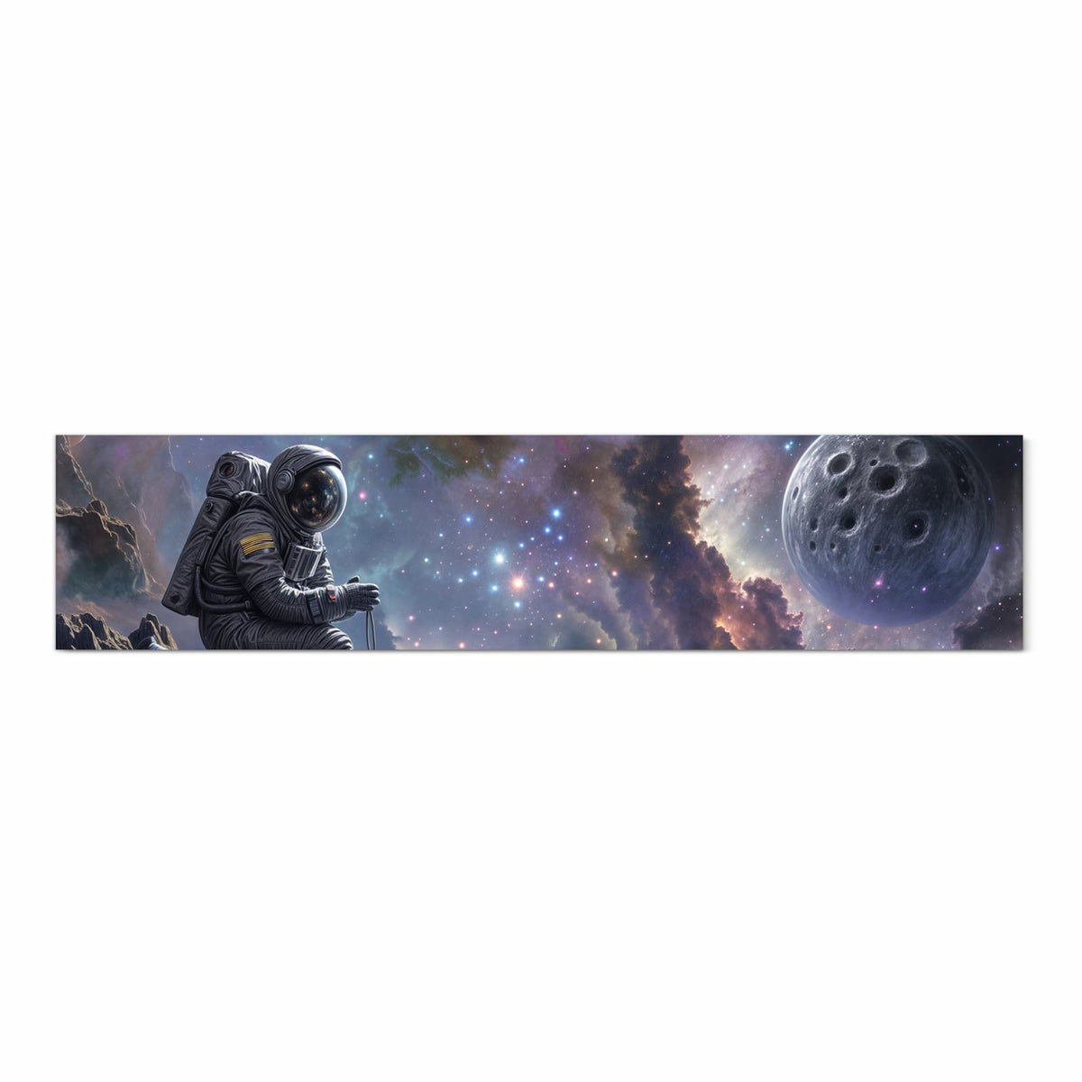 Waschbarer langer Teppich mit Motiv In All Astronaut in Frontansicht