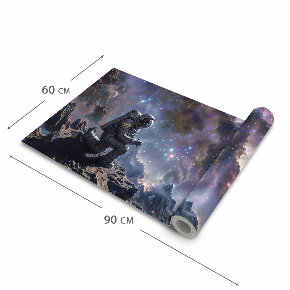 Abriebfester Küchenläufer mit Motiv In All Astronaut in der Grösse 90x180 cm