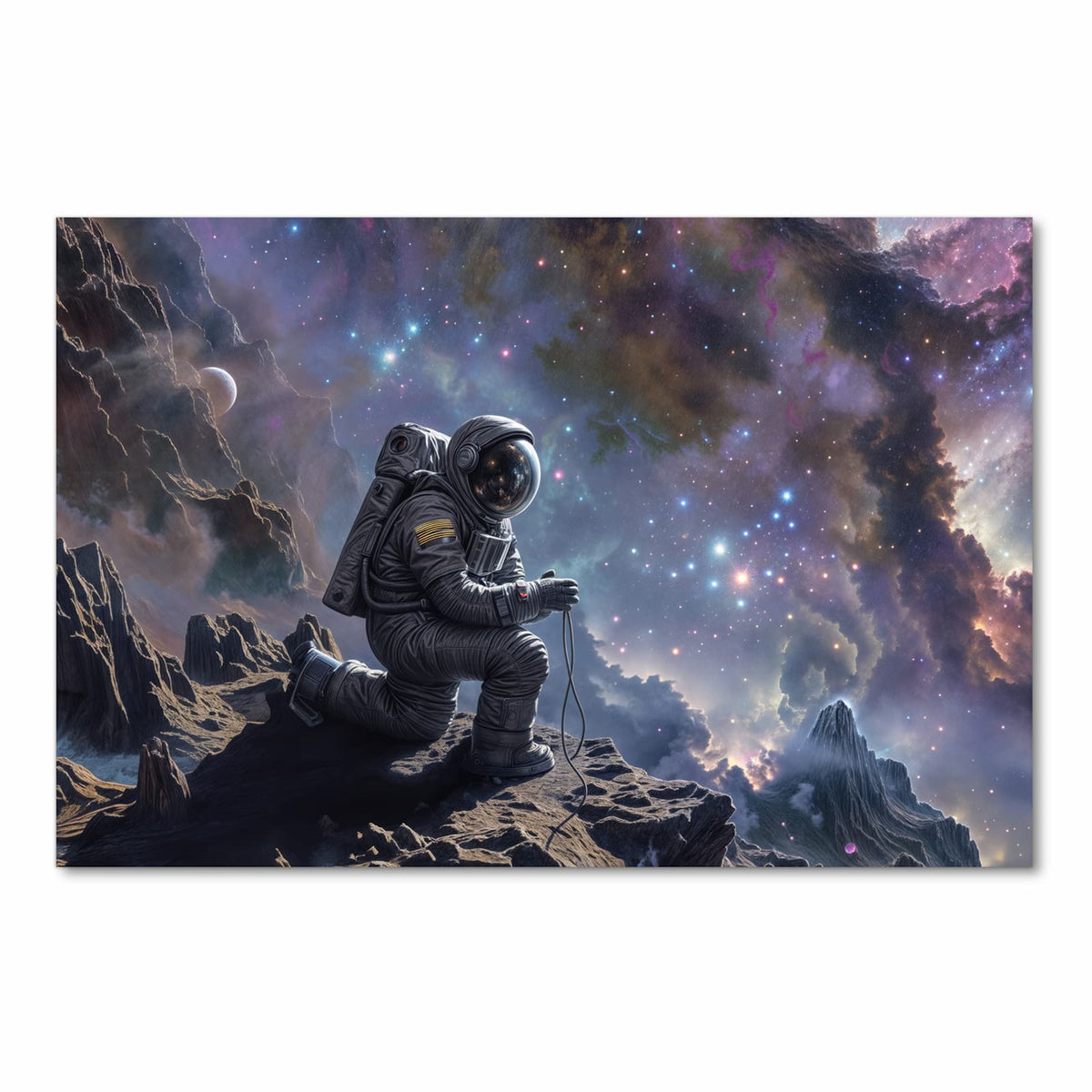 Rutschfester Läufer mit Motiv In All Astronaut in Frontansicht für sicheren Stand