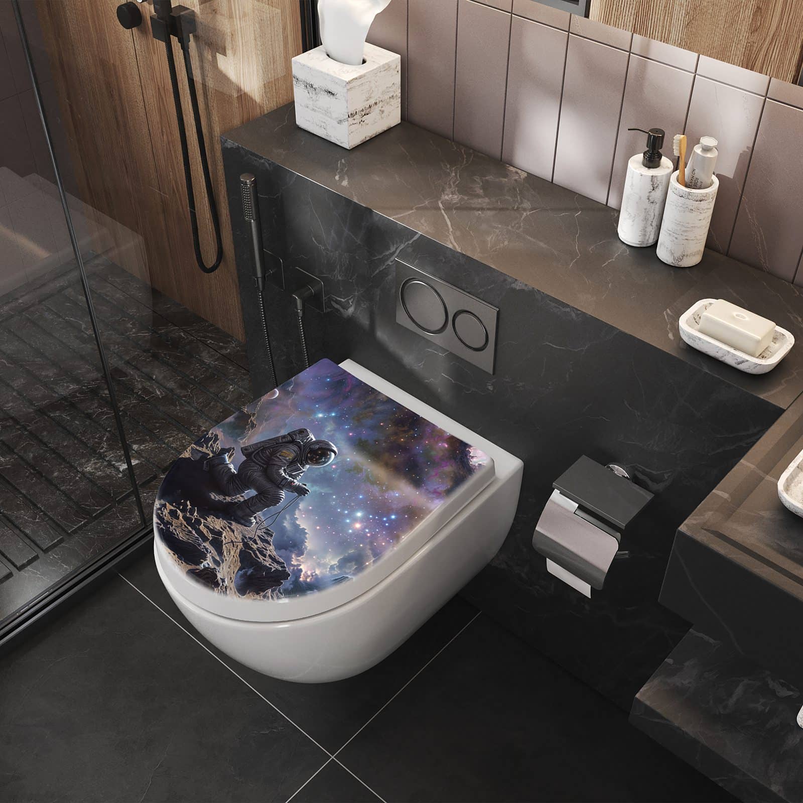 WC-Sitz mit Absenkautomatik In All Astronaut