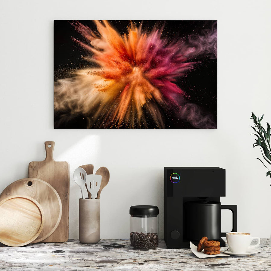 Maße Metall Magnettafel - Farbpulver auf Schwarz