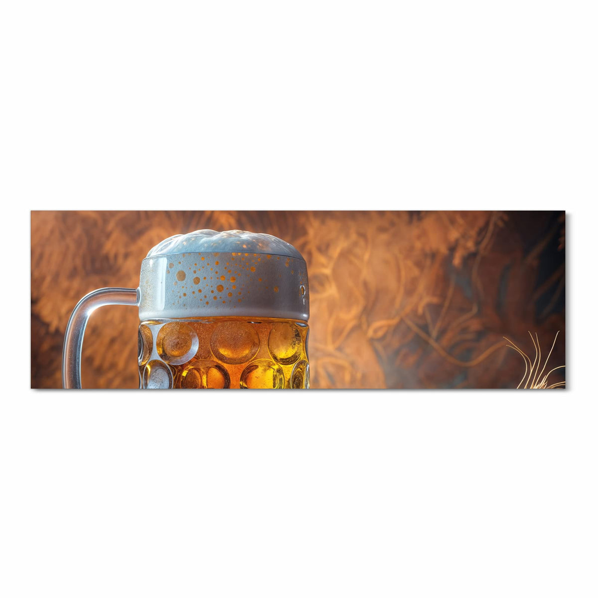 Pflegeleichter rutschfester Küchenteppich mit Motiv Bierkrug in Frontansicht