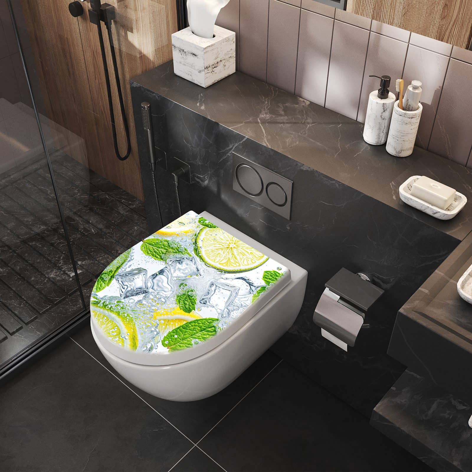 WC-Sitz mit Absenkautomatik Zitrusfrische