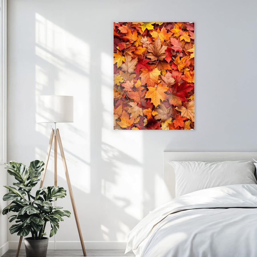 Maße Wandbild - Ahornblätter von oben - Hochformat