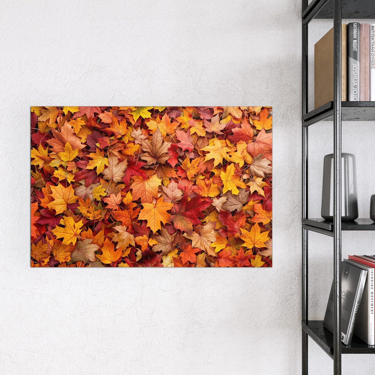 Magnettafel - Ahornblätter von oben – Ahornblätter in Herbstfarben