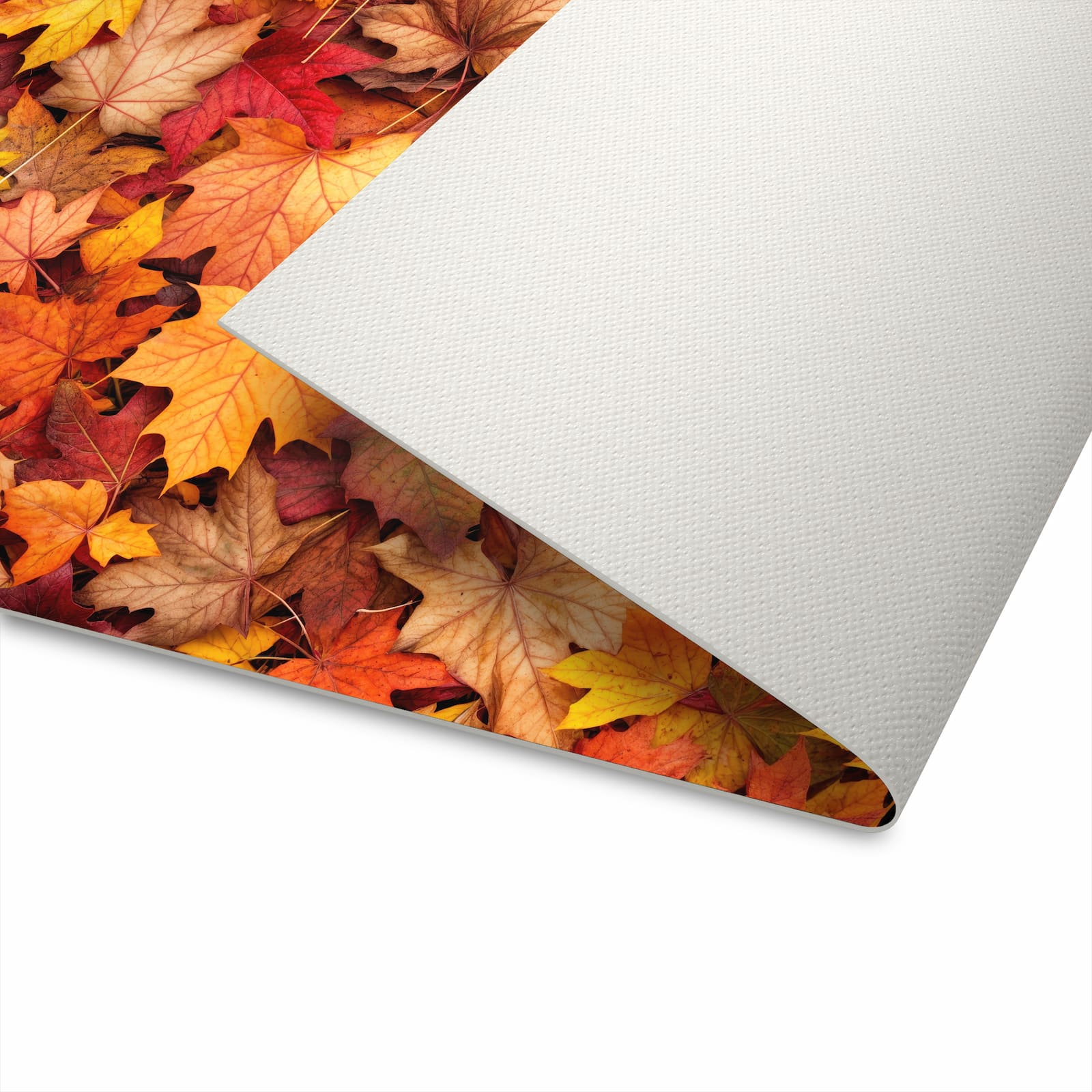 Bodenschonender waschbarer Läufer für die Küche mit Motiv Herbstlaub