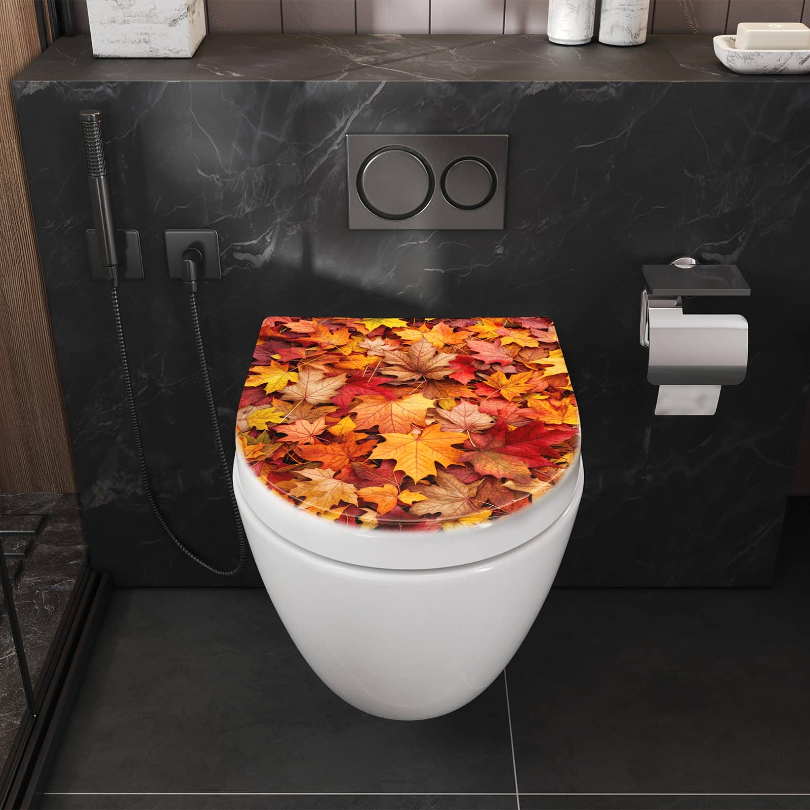 WC-Sitz mit Absenkautomatik Herbstlaub