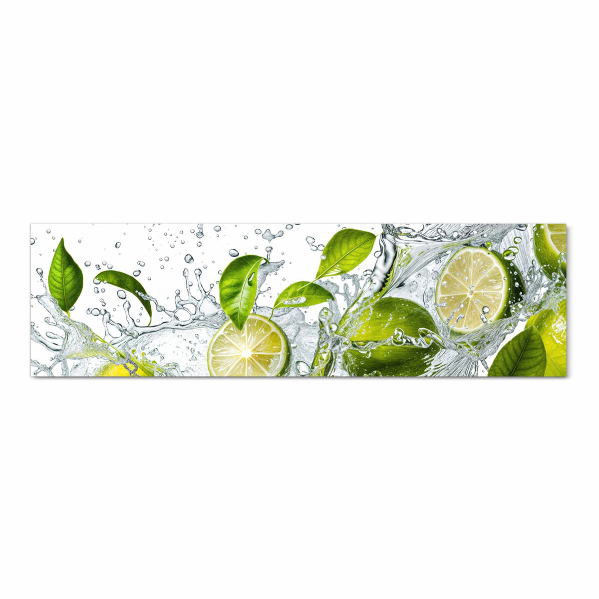 Komfortabler Küchenläufer mit Motiv Zitrusfrucht Spritzer in Frontansicht