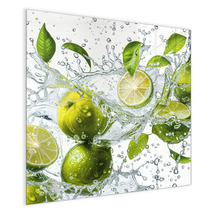 Magnettafel mit dem Motiv Limetten im Wasser