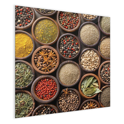 Magnettafel mit dem Motiv Dunkle Gewürzschalen
