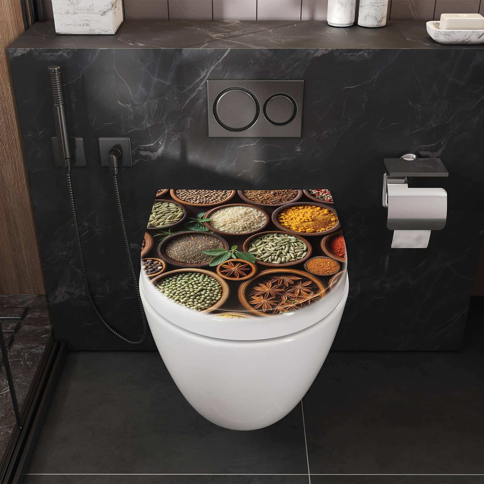 WC-Sitz mit Absenkautomatik Vielfalt Gewuerze