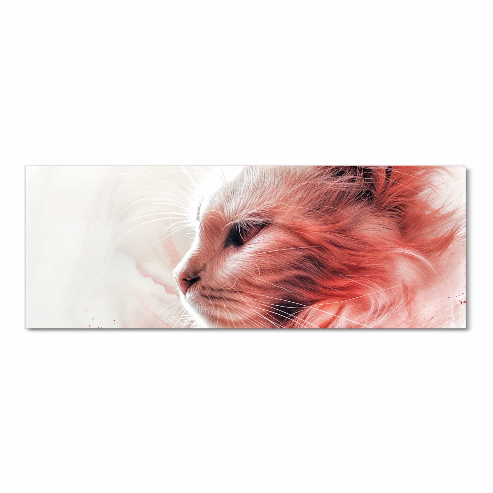 Strapazierfähiger dünner Küchenteppich mit Motiv Katze Profil Rouge in Frontansicht