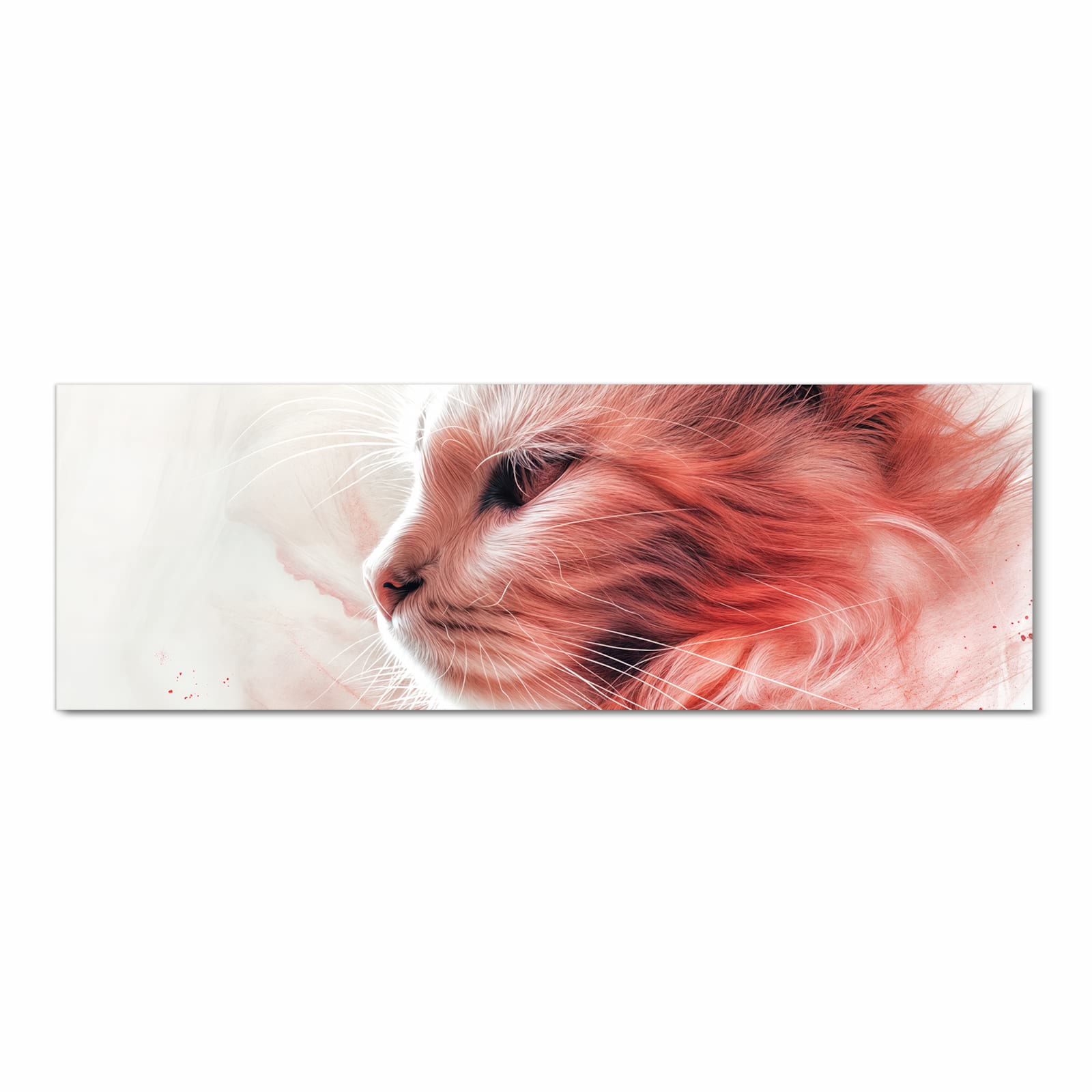 Langlebiger Küchenläufer mit Motiv Katze Profil Rouge in Frontansicht