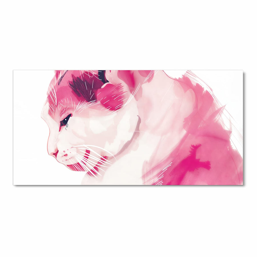Maße Küchenläufer - Pinke Aquarellkatze