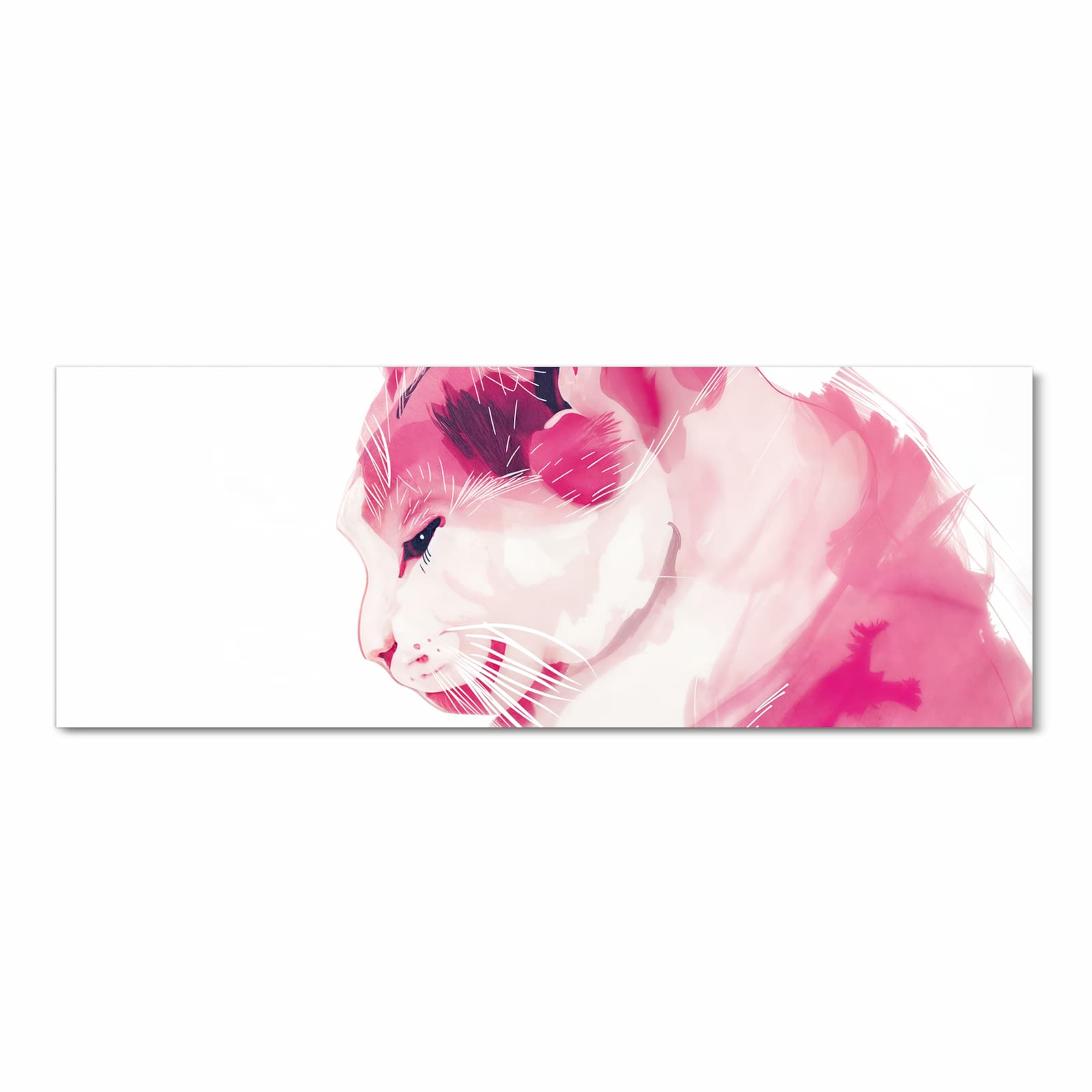 Fleckenresistenter Küchenteppich mit Motiv Katzenportrait in Frontansicht