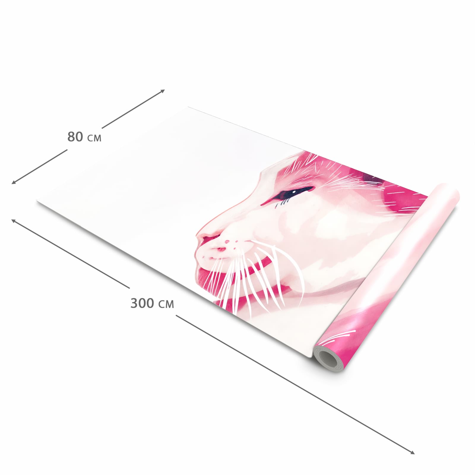 UV-beständiger Küchenläufer mit Motiv Katzenportrait in der Größe 60x90 cm