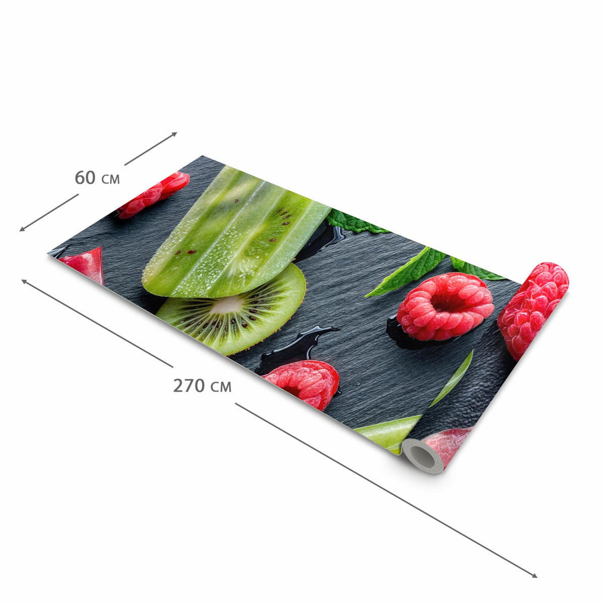 Komfortabler rutschfester Küchenläufer mit Motiv Frisches Eis am Stiel in der Größe 60x300 cm