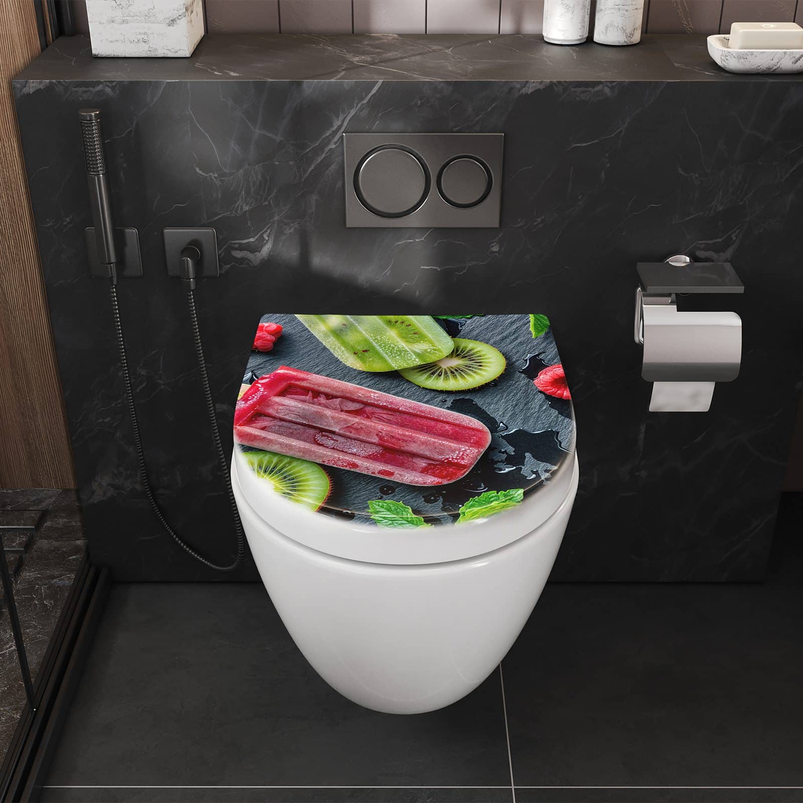 WC-Sitz mit Absenkautomatik Frisches Eis am Stiel