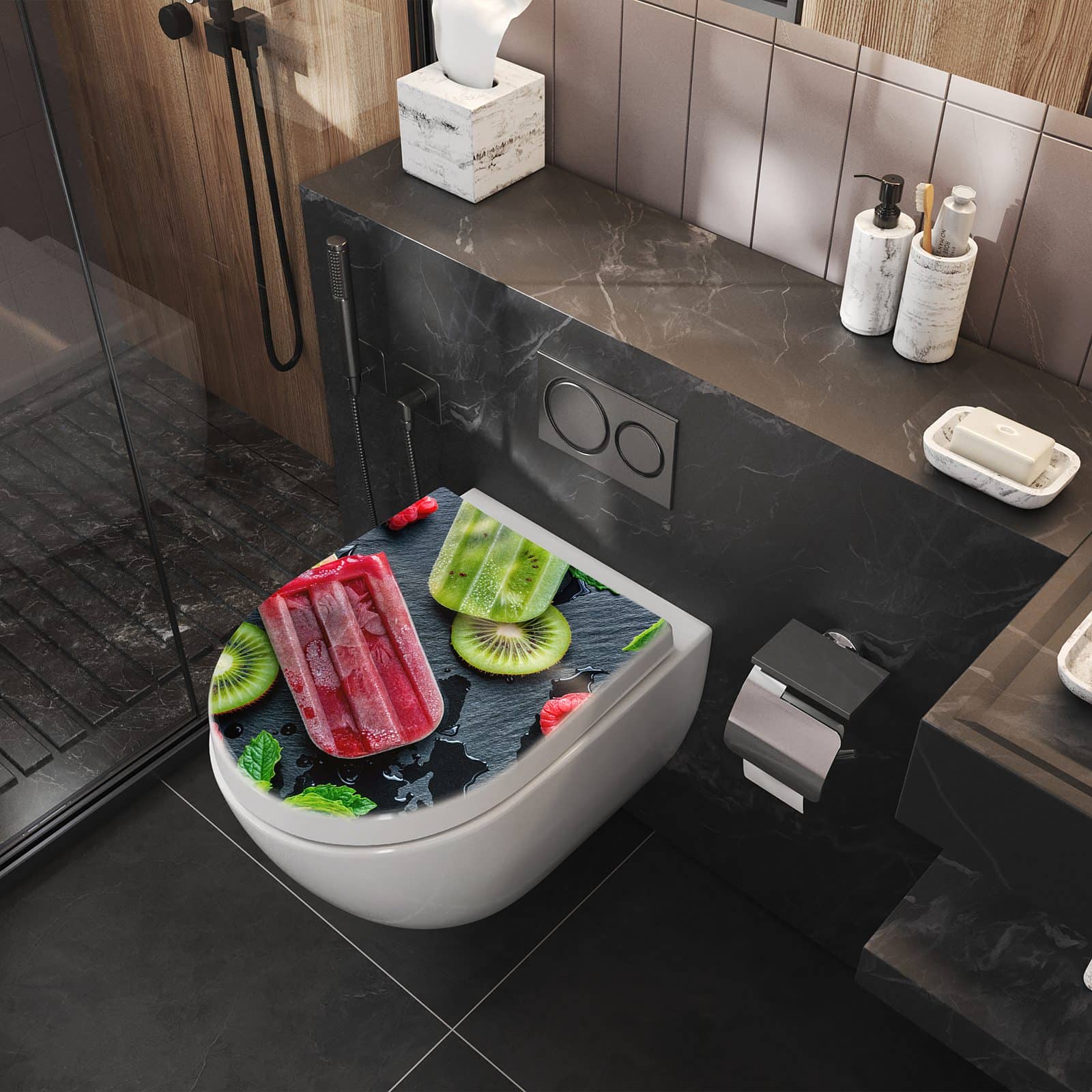 WC-Sitz mit Absenkautomatik Frisches Eis am Stiel
