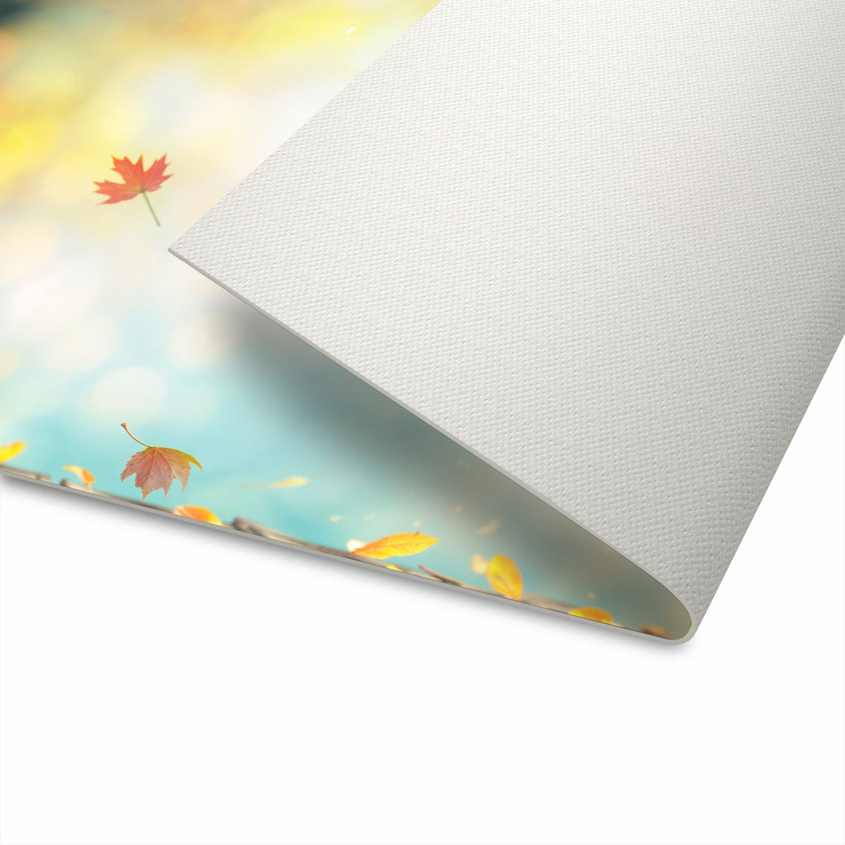 Küchenläufer mit Motiv Herbstlaub Wald für angenehme Haptik in der Unterseite