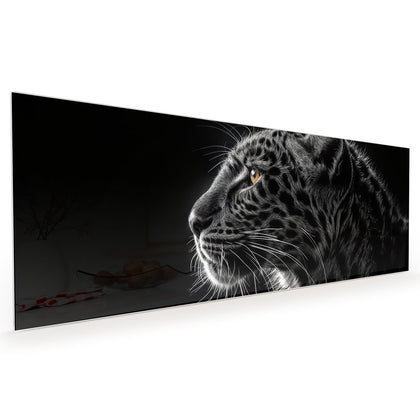 Küchenrückwand mit dem Motiv Leopard im Profil