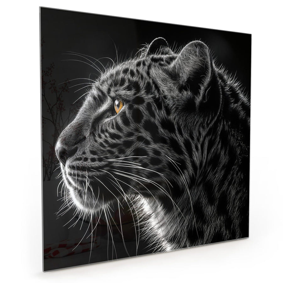 Maße Küchenrückwand Leopard im Profil aus Glas