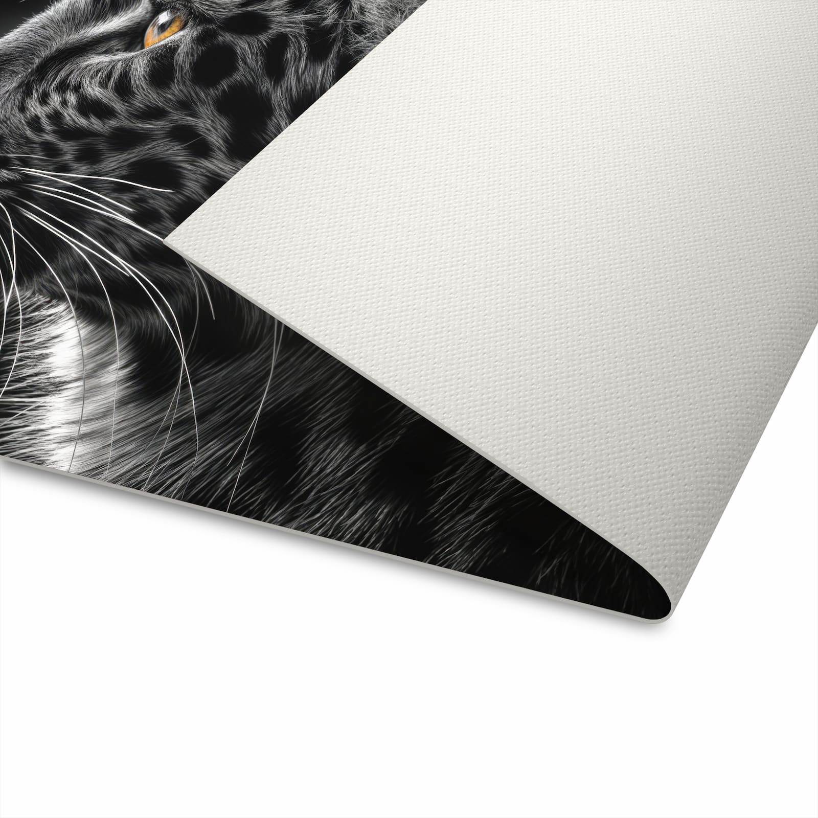 Waschbarer Küchenläufer mit Motiv Leopard Silhouette in der Unterseite