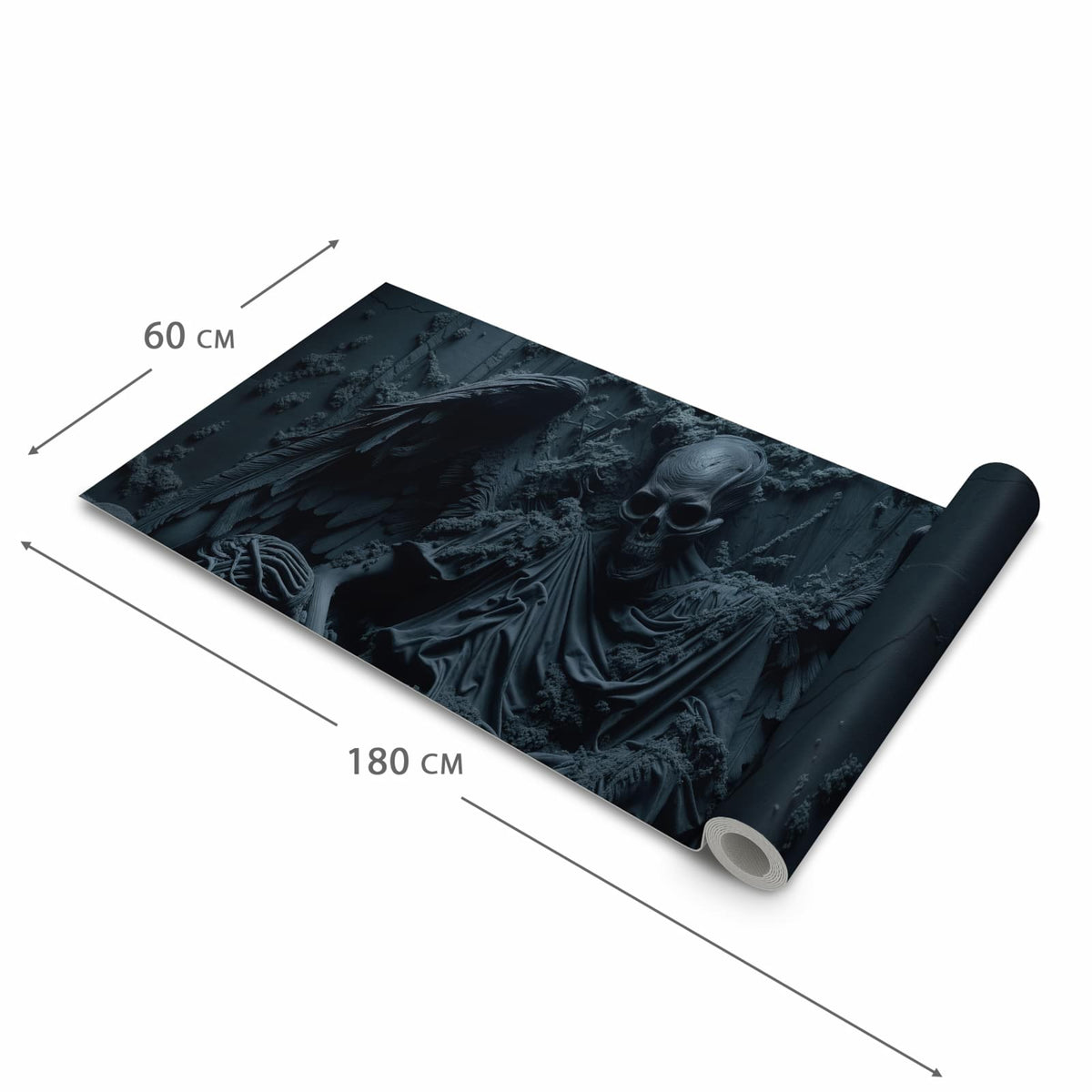 Geräuschdämpfender Küchenteppich mit Motiv Skeletthüter in der Größe 60x240 cm