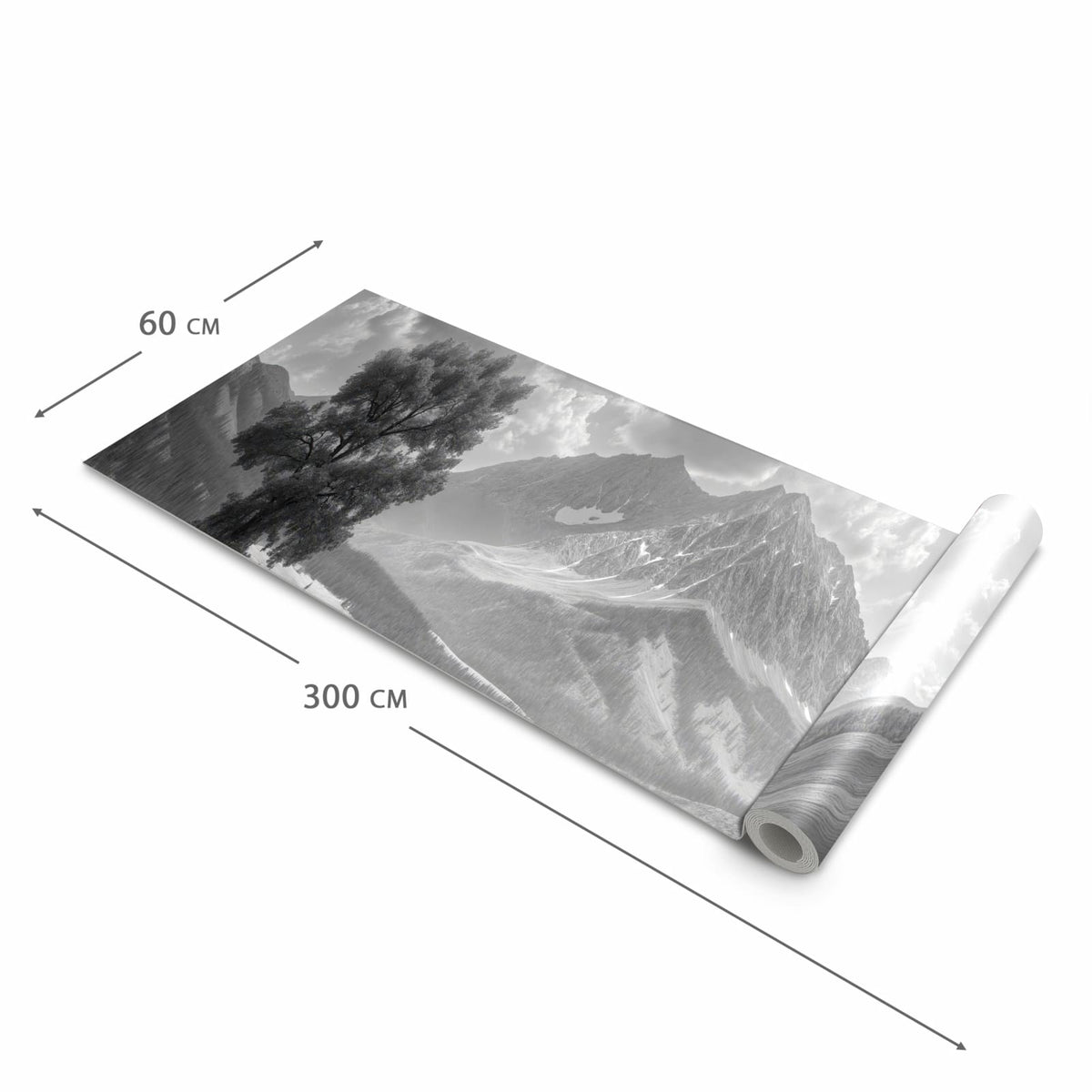 Feuchtigkeitsresistenter Küchenläufer mit Motiv Berglandschaft Weg in der Größe 60x180 cm