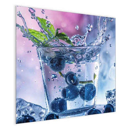 Magnettafel mit dem Motiv Blaubeeren im Glas