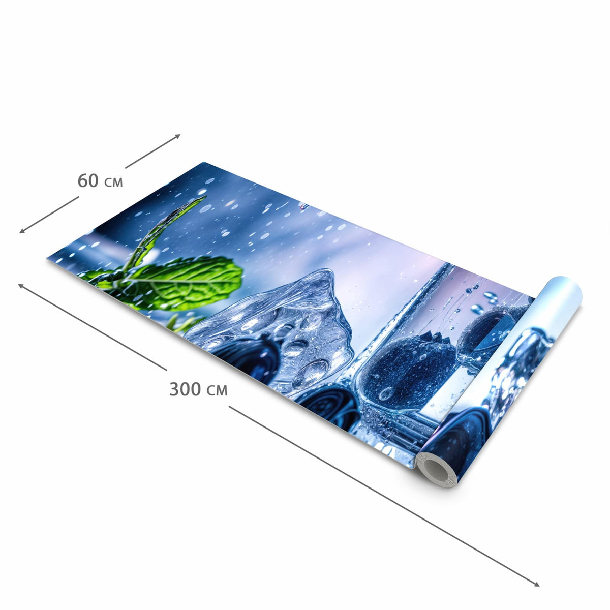 Dünner waschbarer Küchenteppich mit Motiv Erfrischendes Getränk in der Grösse 60x150 cm