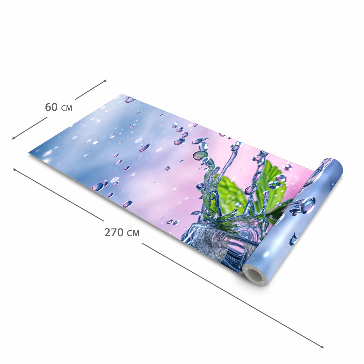 Bodenschonender rutschfester Küchenteppich mit Motiv Erfrischendes Getränk in der Grösse 60x150 cm