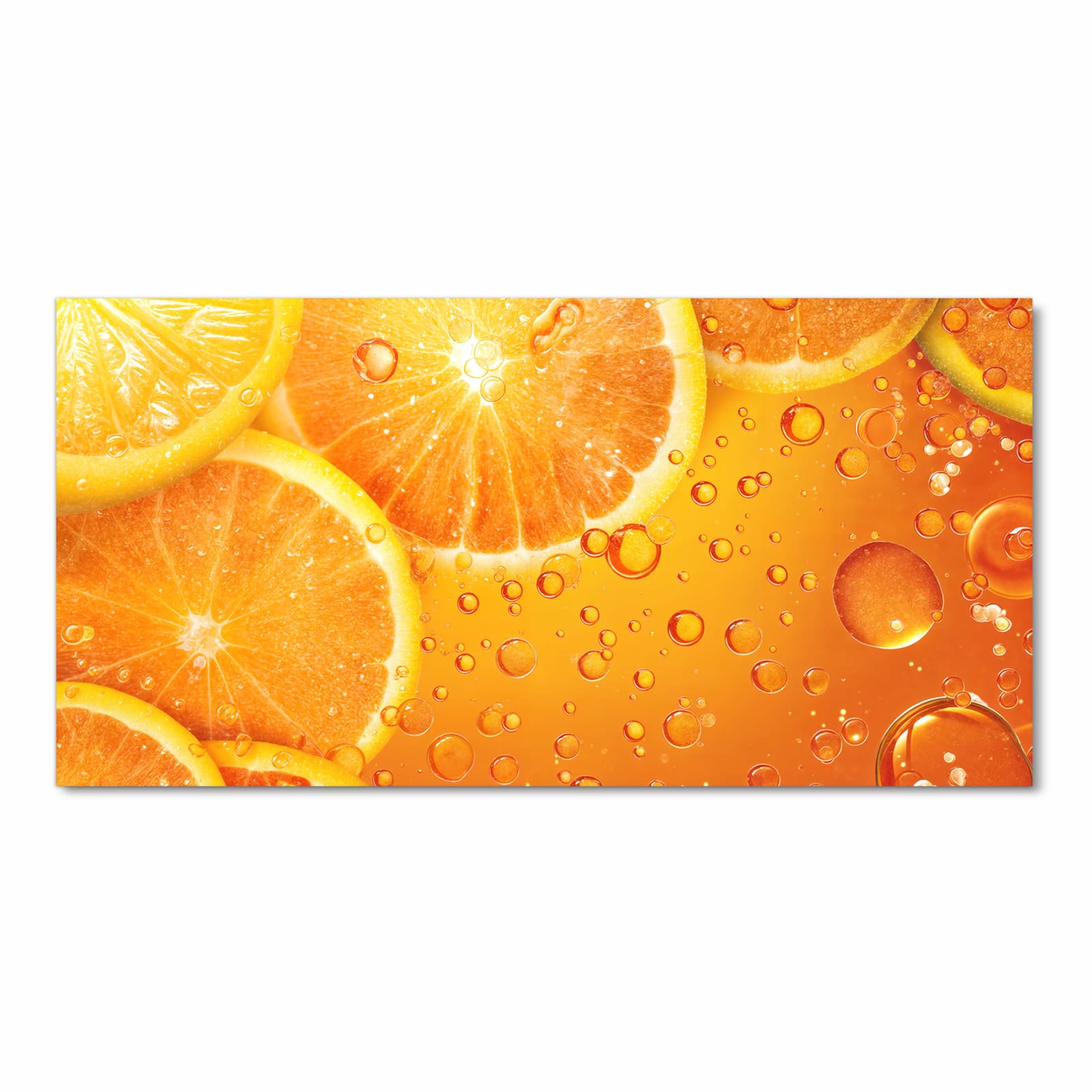 Geräuschdämpfender Läufer für die Küche mit Motiv Erfrischende Orange in Frontansicht