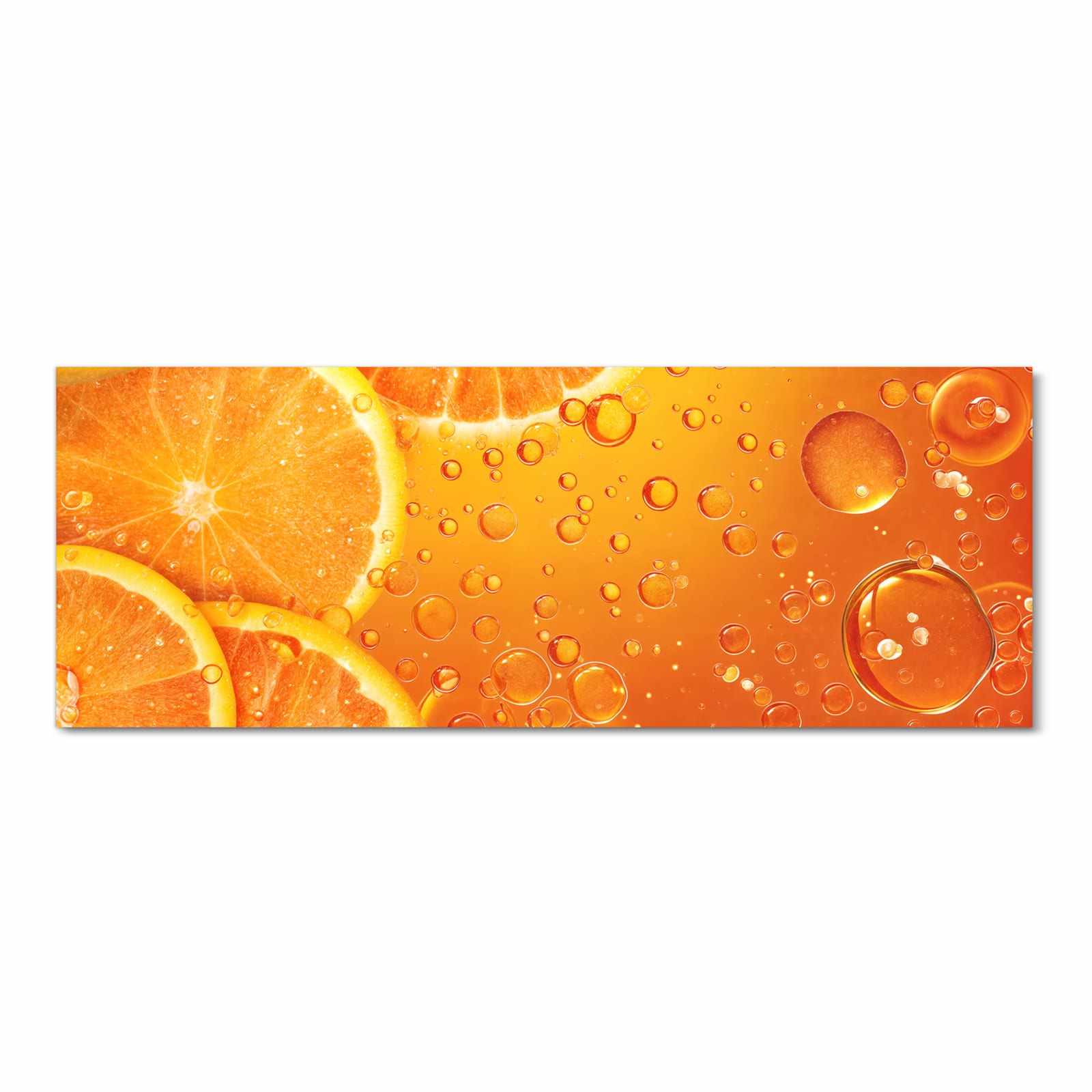 Rutschfester langer Teppich für Flur mit Motiv Erfrischende Orange in Frontansicht