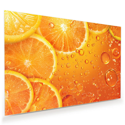 Wandbild mit dem Motiv Sprudelnde Orangen