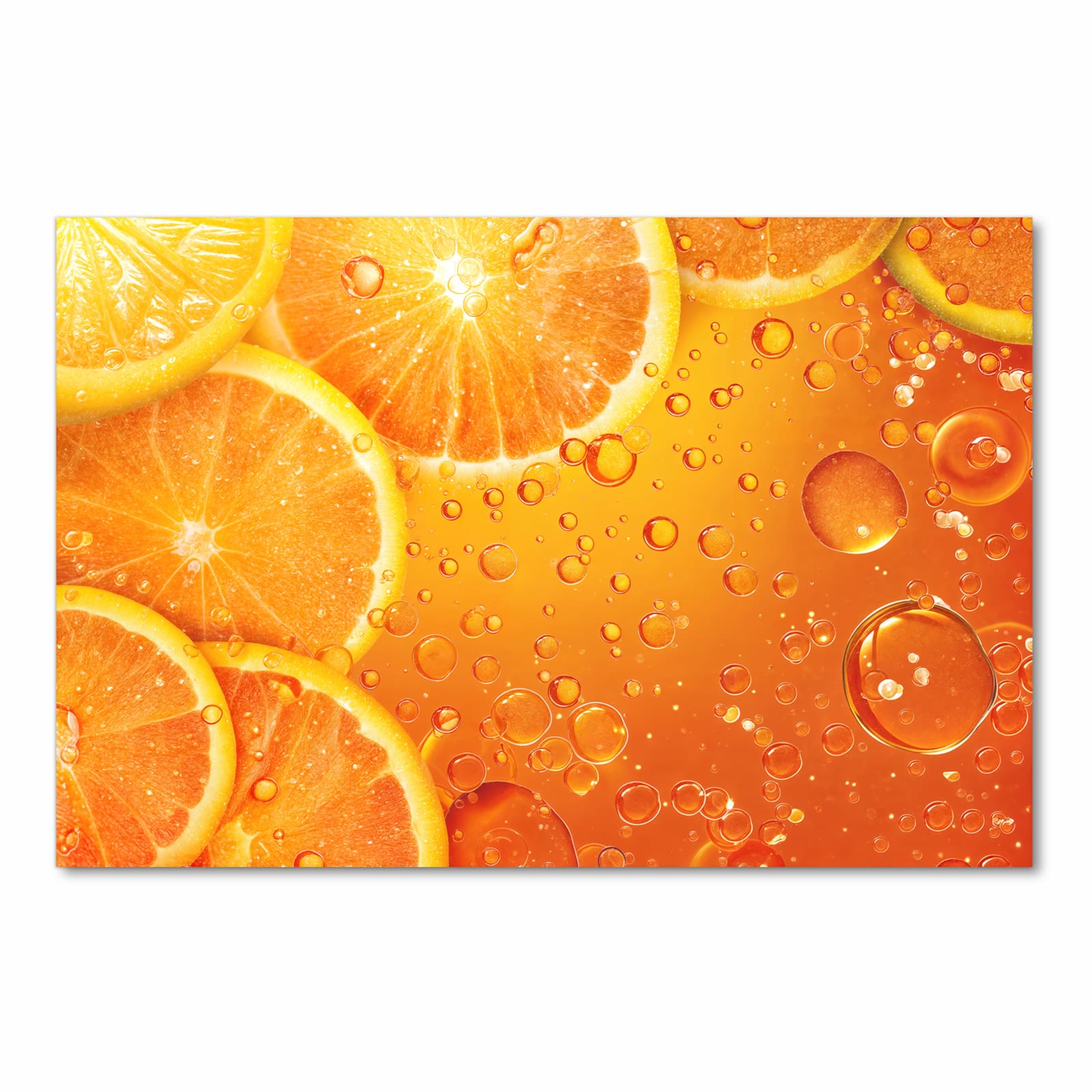 Hygienischer Küchenläufer mit Motiv Erfrischende Orange in Frontansicht