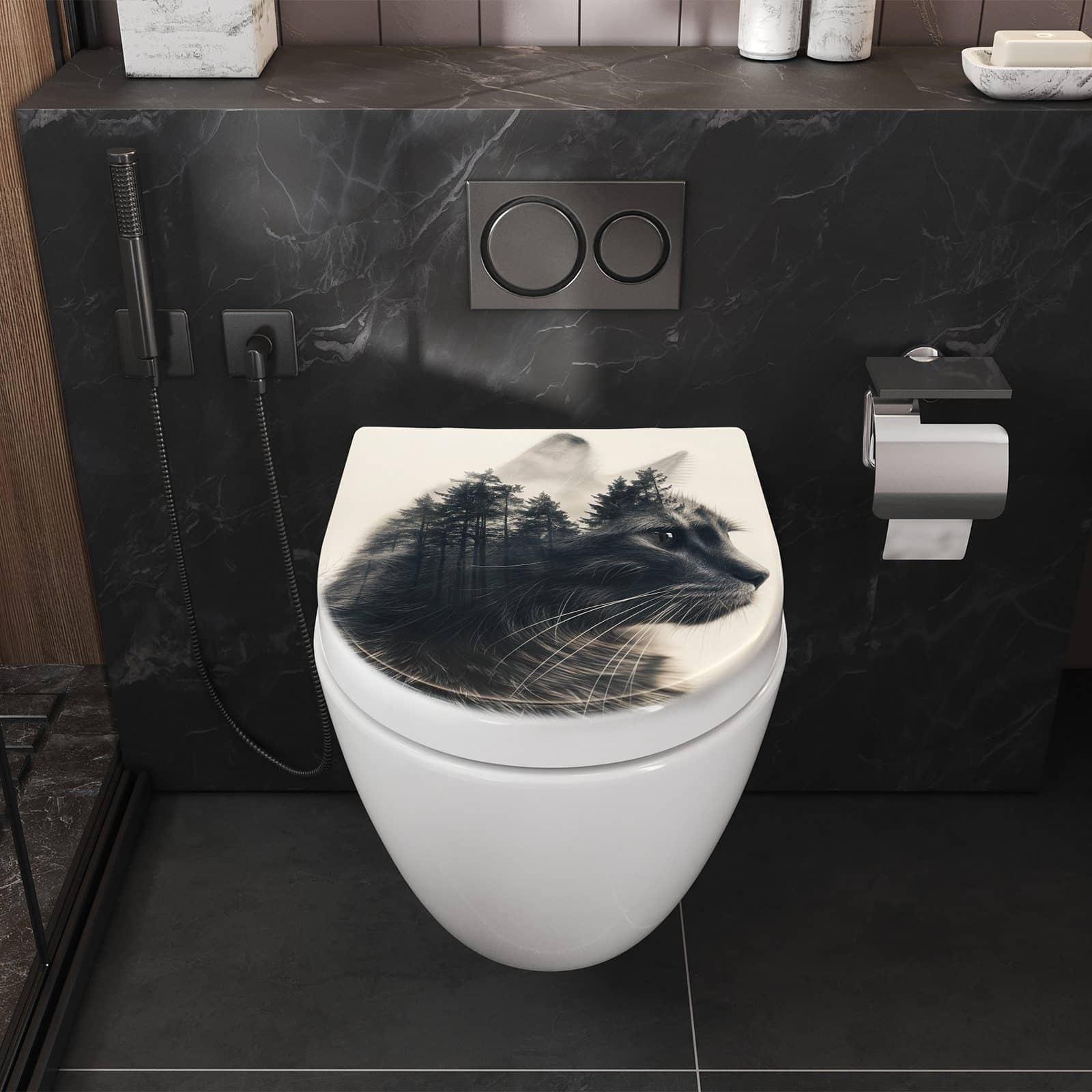 WC-Sitz mit Absenkautomatik Waldkatze