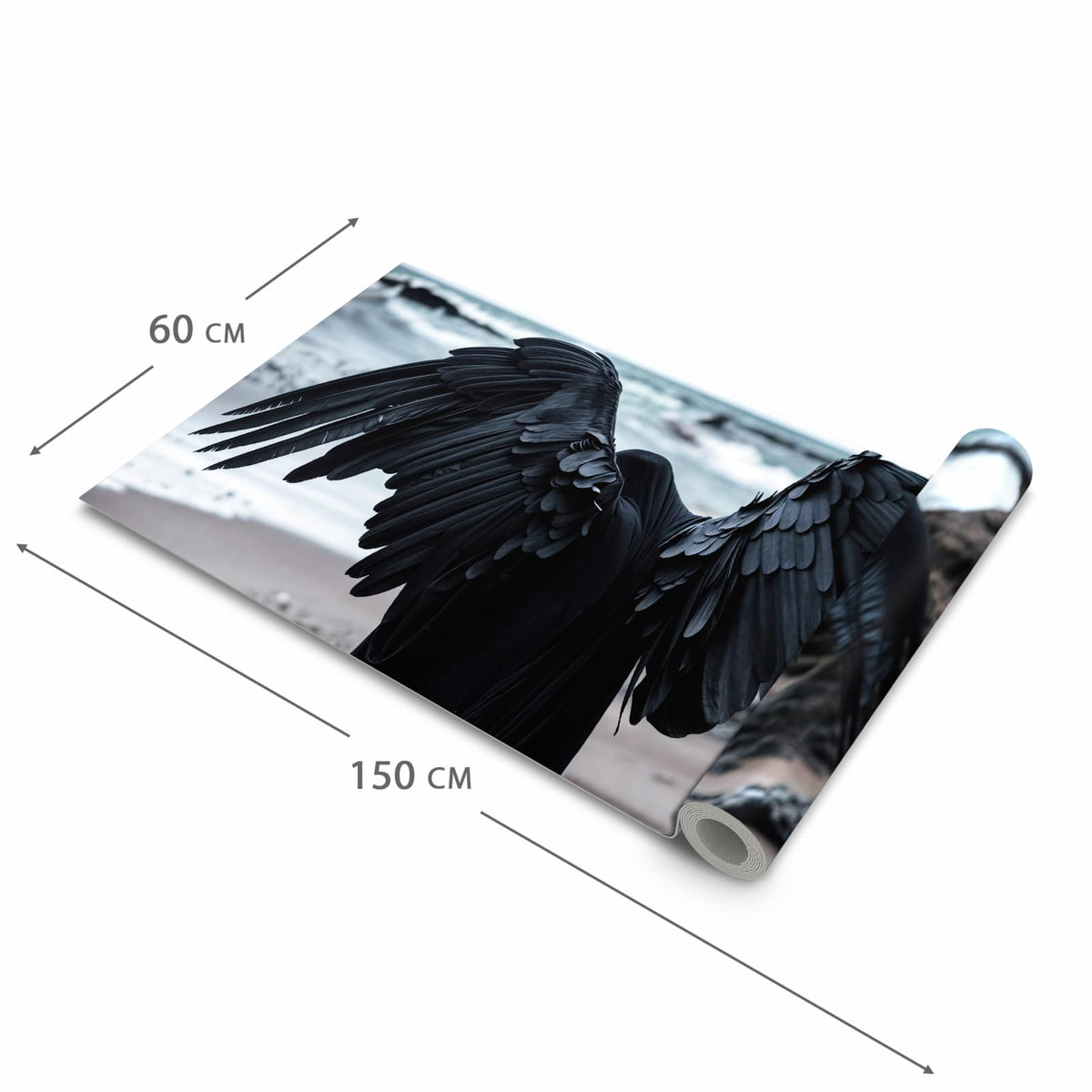 Küchenläufer mit Motiv Geflügelter Wanderer in der Grösse 90x180 cm für Ordnung