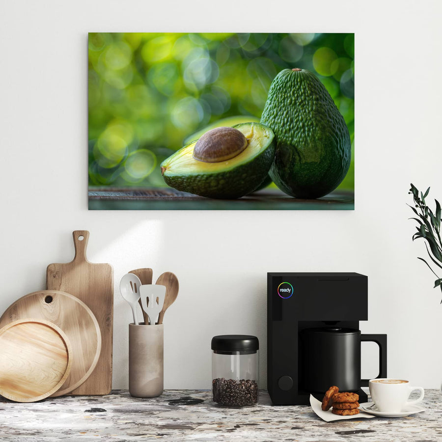 Maße Metall Magnettafel - Halbierte Avocado