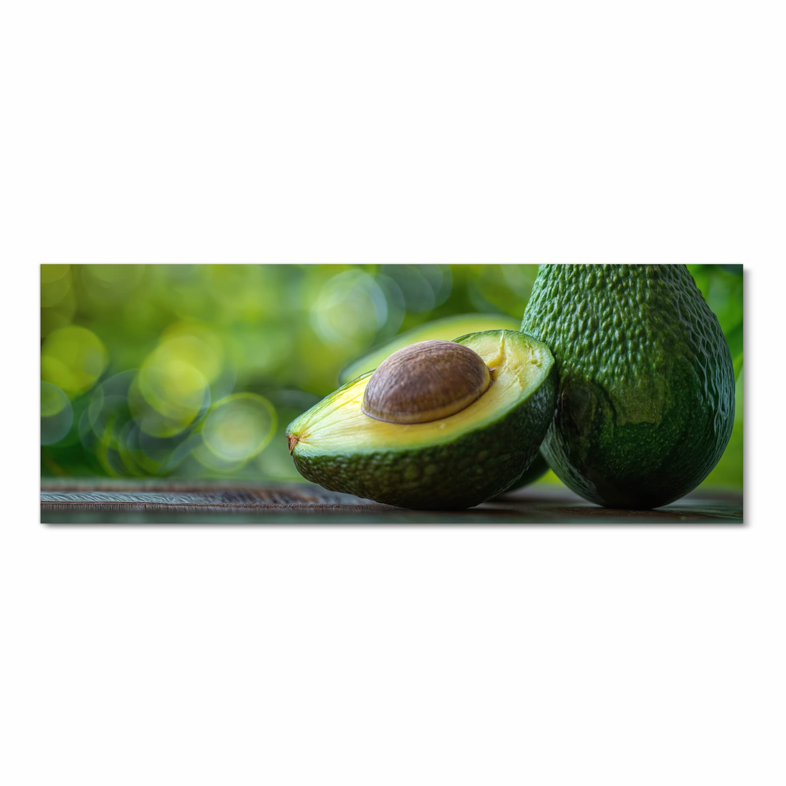 Bodenläufer mit Motiv Avocado Anschnitt in Frontansicht für Ordnung & Übersicht